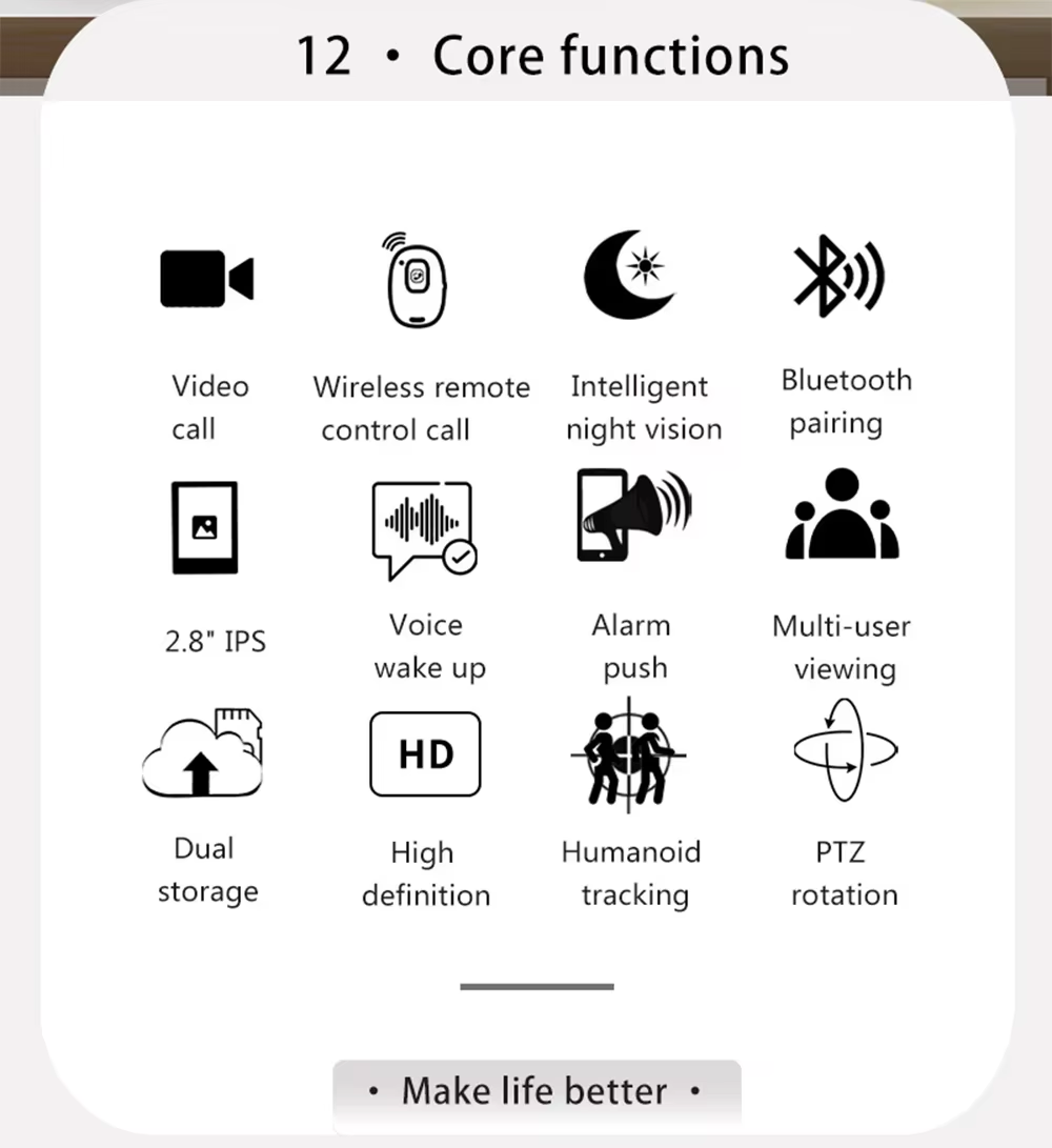 Caméra d'Interphone Vidéo 5MP WiFi – Écran 2,8" – Image 3