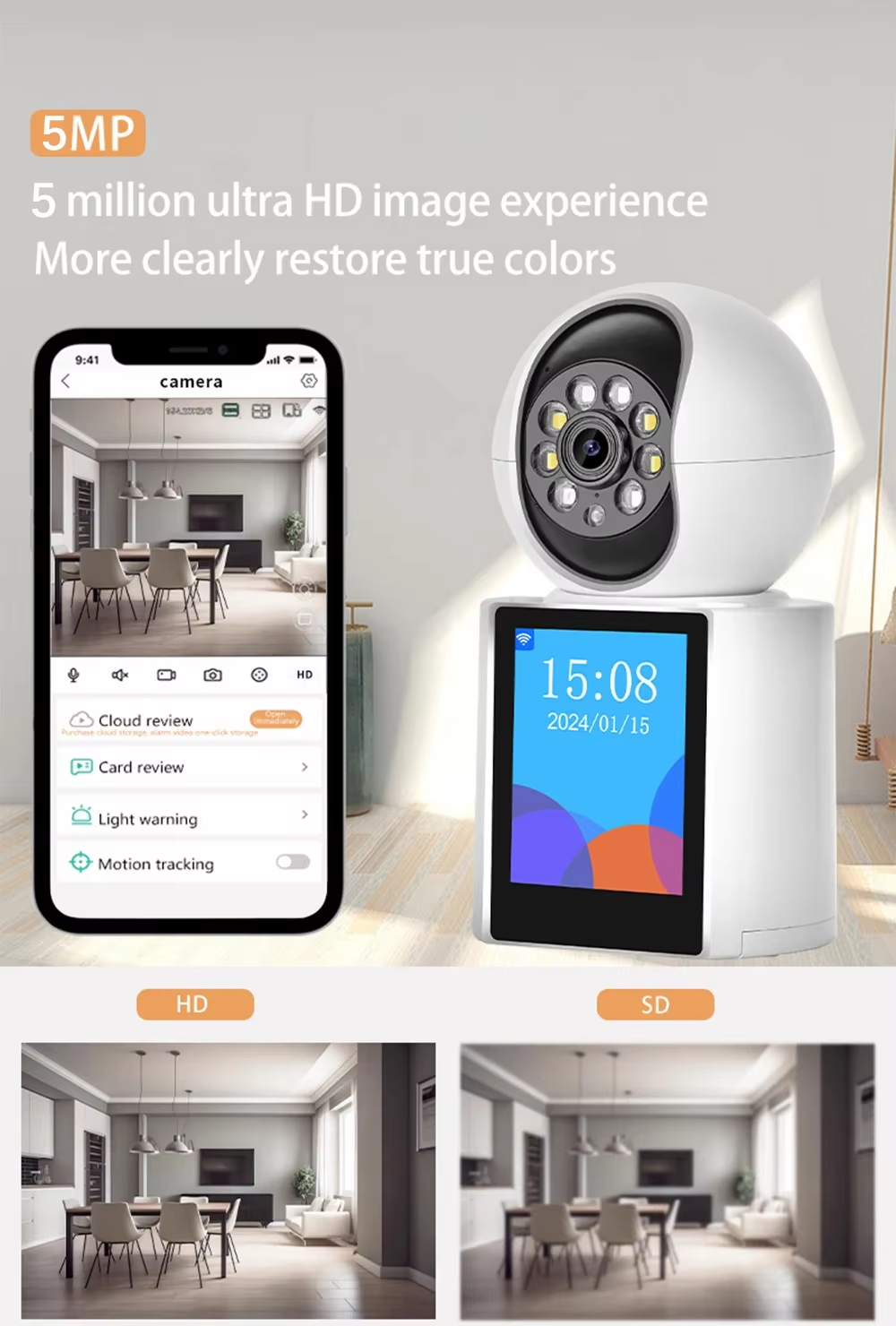 Caméra d'Interphone Vidéo 5MP WiFi – Écran 2,8" – Image 4