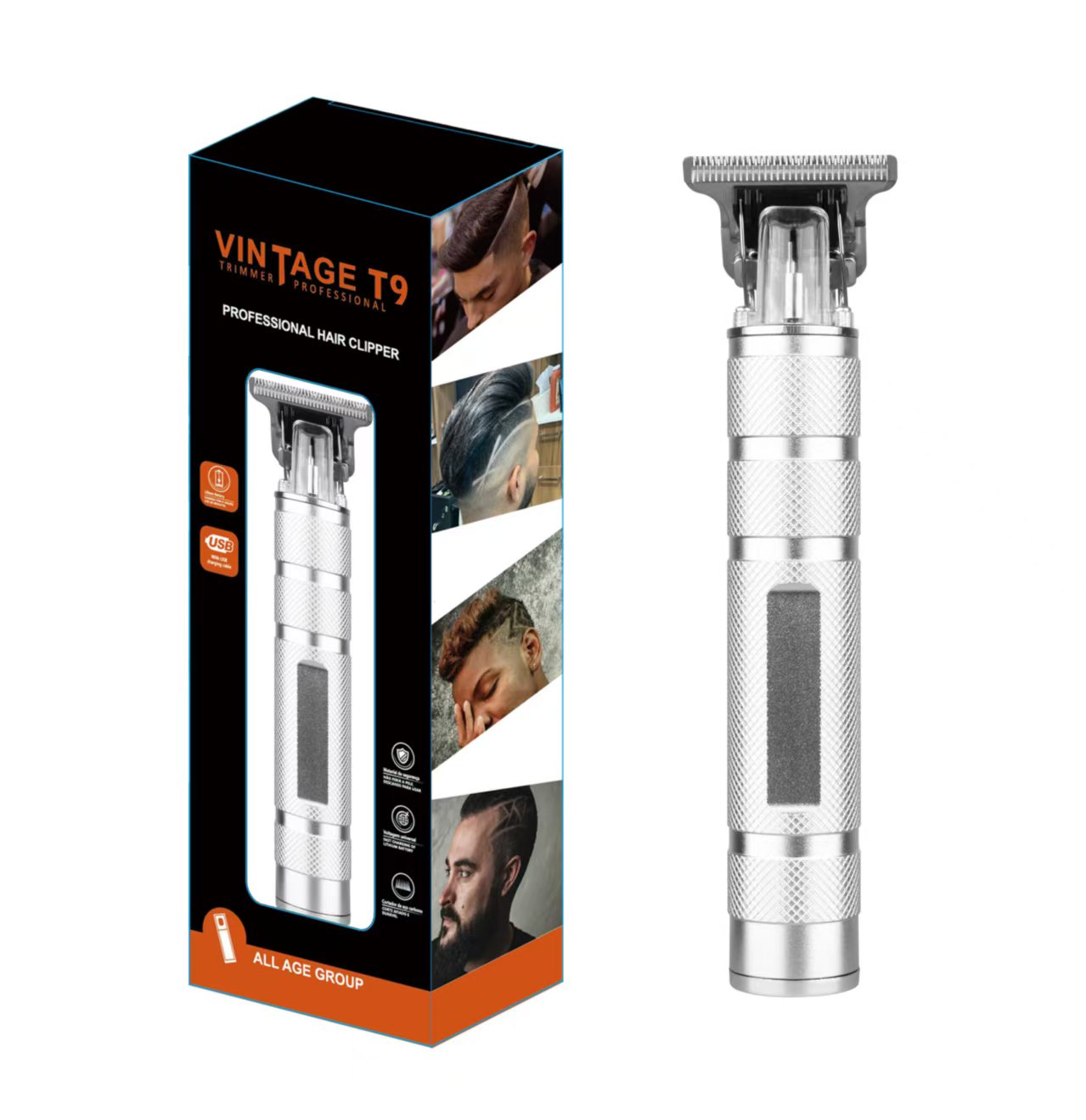 tondeuse à Cheveux et Barbe Rechargeable en Métal