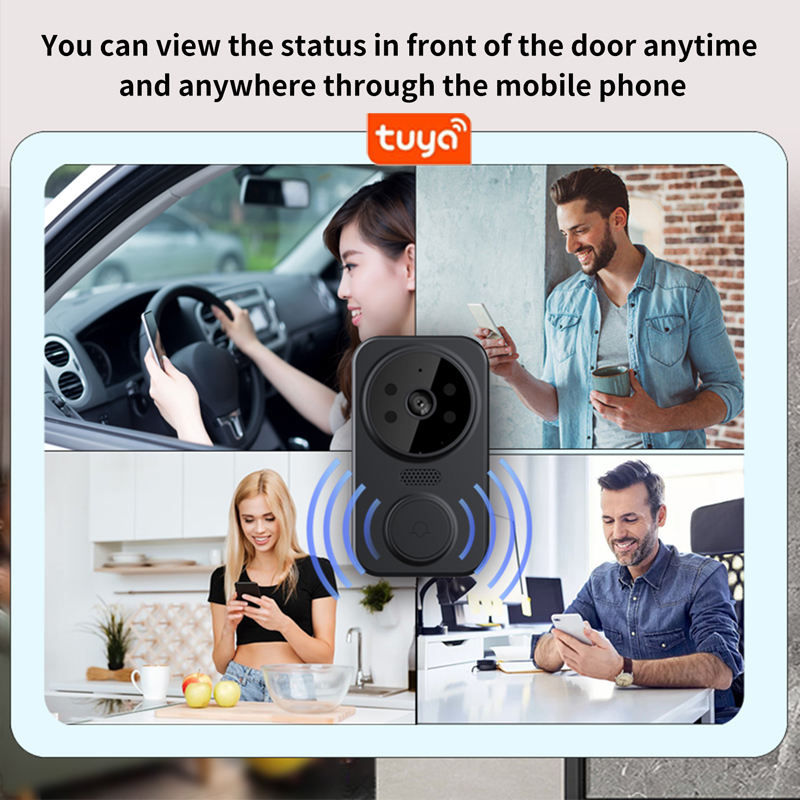 Sonnette Vidéo Intelligente Wifi Tuya avec Mini Carillon Sécurité Connectée – Image 2