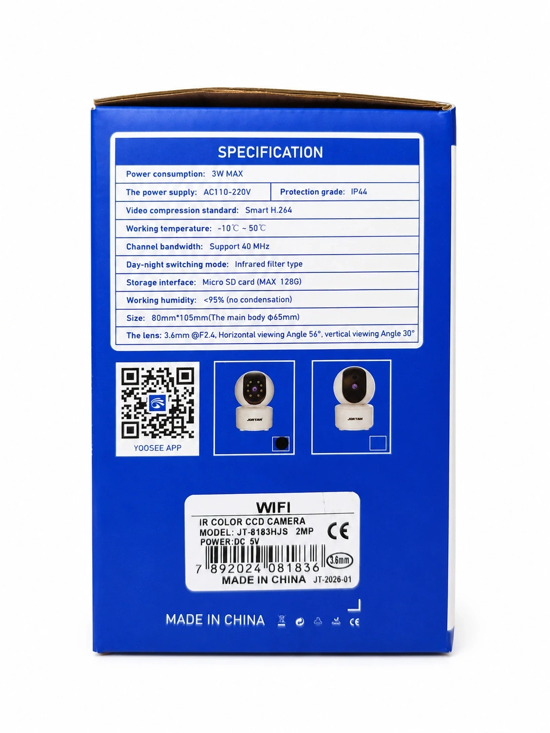 Caméra de Surveillance WiFi Intelligente Jortan JT-8183HJS – Image 4